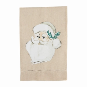 White Xmas Painted Towel