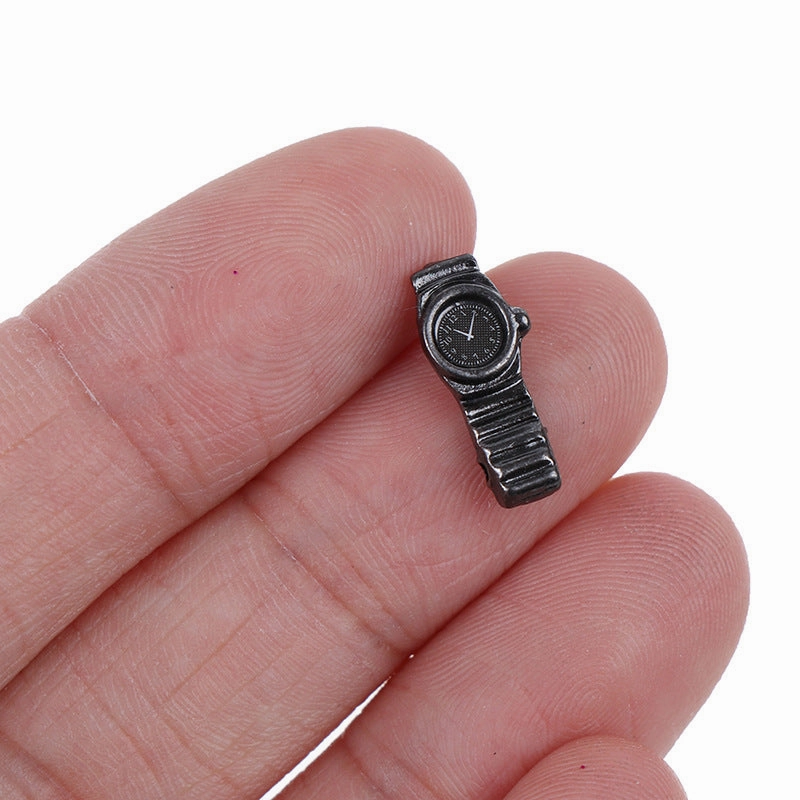 Wholesale Miniature Metal Dollhouse Model Toy DIY Microscopic Watch Wristwatch Compact Scale Collectible Building Model for Adults