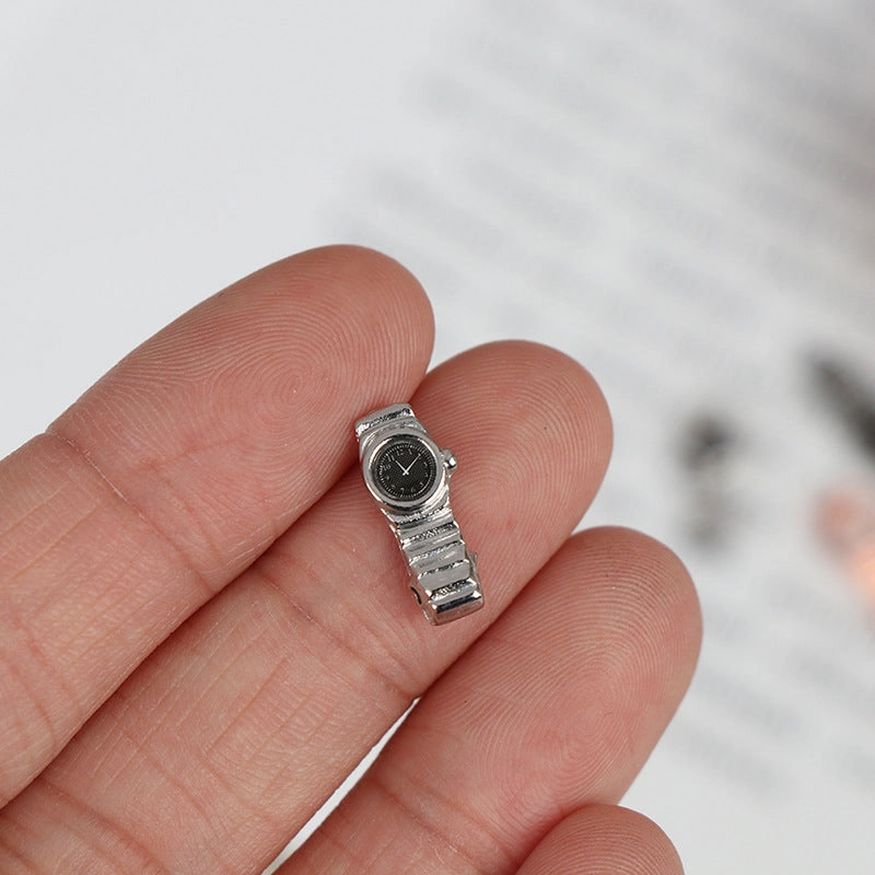 Wholesale Miniature Metal Dollhouse Model Toy DIY Microscopic Watch Wristwatch Compact Scale Collectible Building Model for Adults