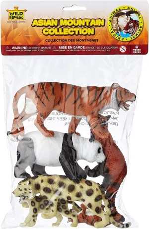 Wild Republic Asian Mountain Polybag, Kids Gifts, Educational Toys, 6-Piece