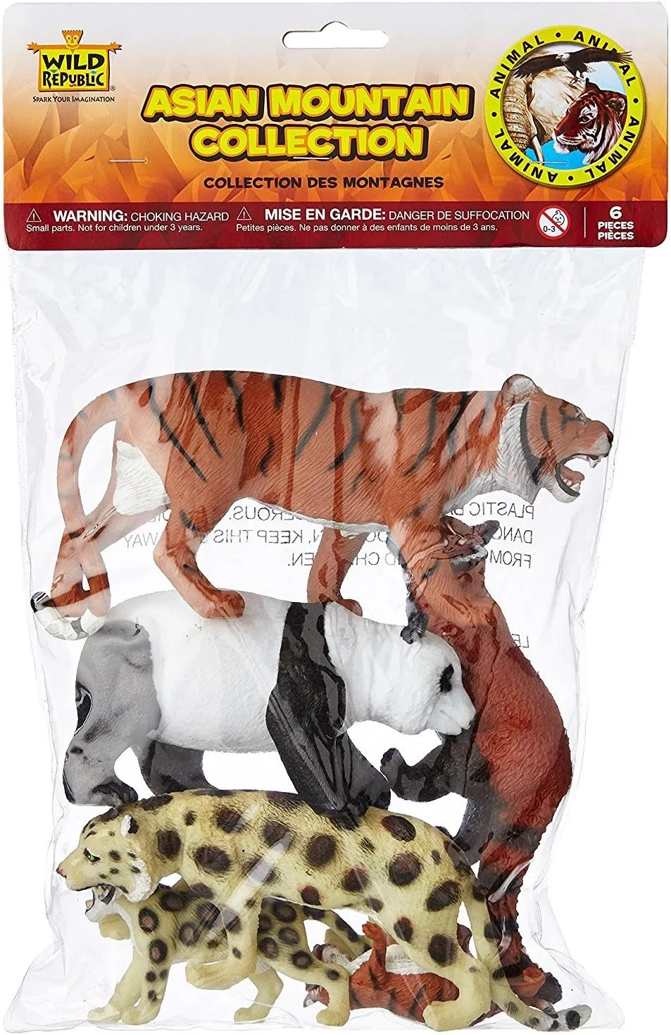 Wild Republic Asian Mountain Polybag, Kids Gifts, Educational Toys, 6-Piece