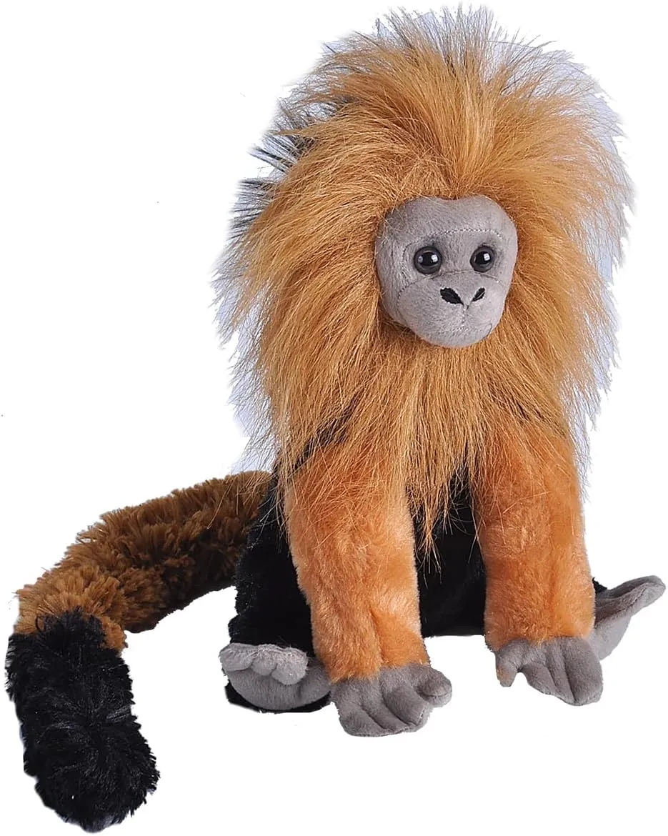 Wild Republic Golden Lion Tamarin, Cuddlekins, Stuffed Animal, 12 inches, Gift for Kids, Plush Toy, Fill is Spun Recycled Water Bottles