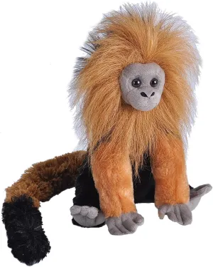 Wild Republic Golden Lion Tamarin, Cuddlekins, Stuffed Animal, 12 inches, Gift for Kids, Plush Toy, Fill is Spun Recycled Water Bottles