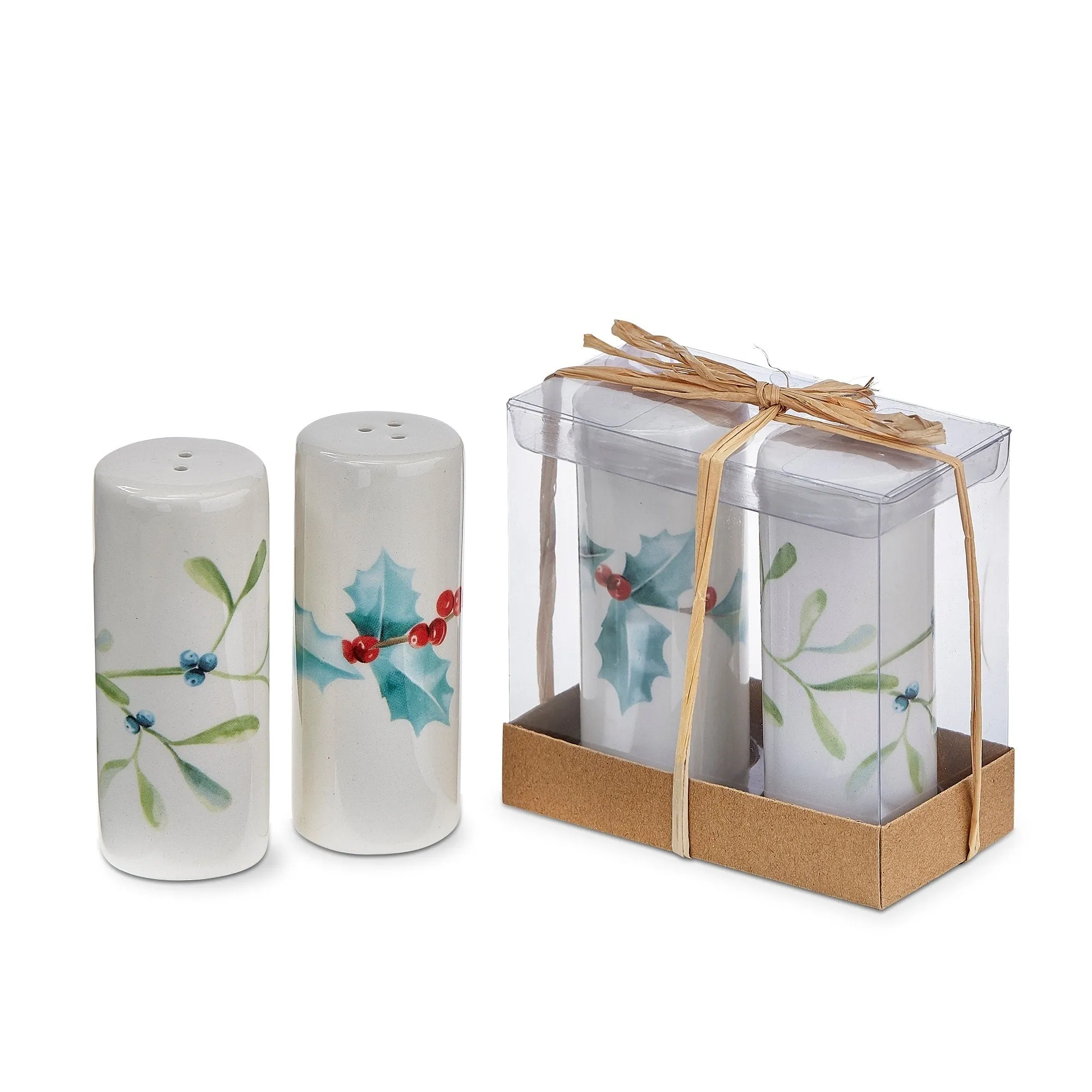 Winter Sprig S&P Set Of 2 - White