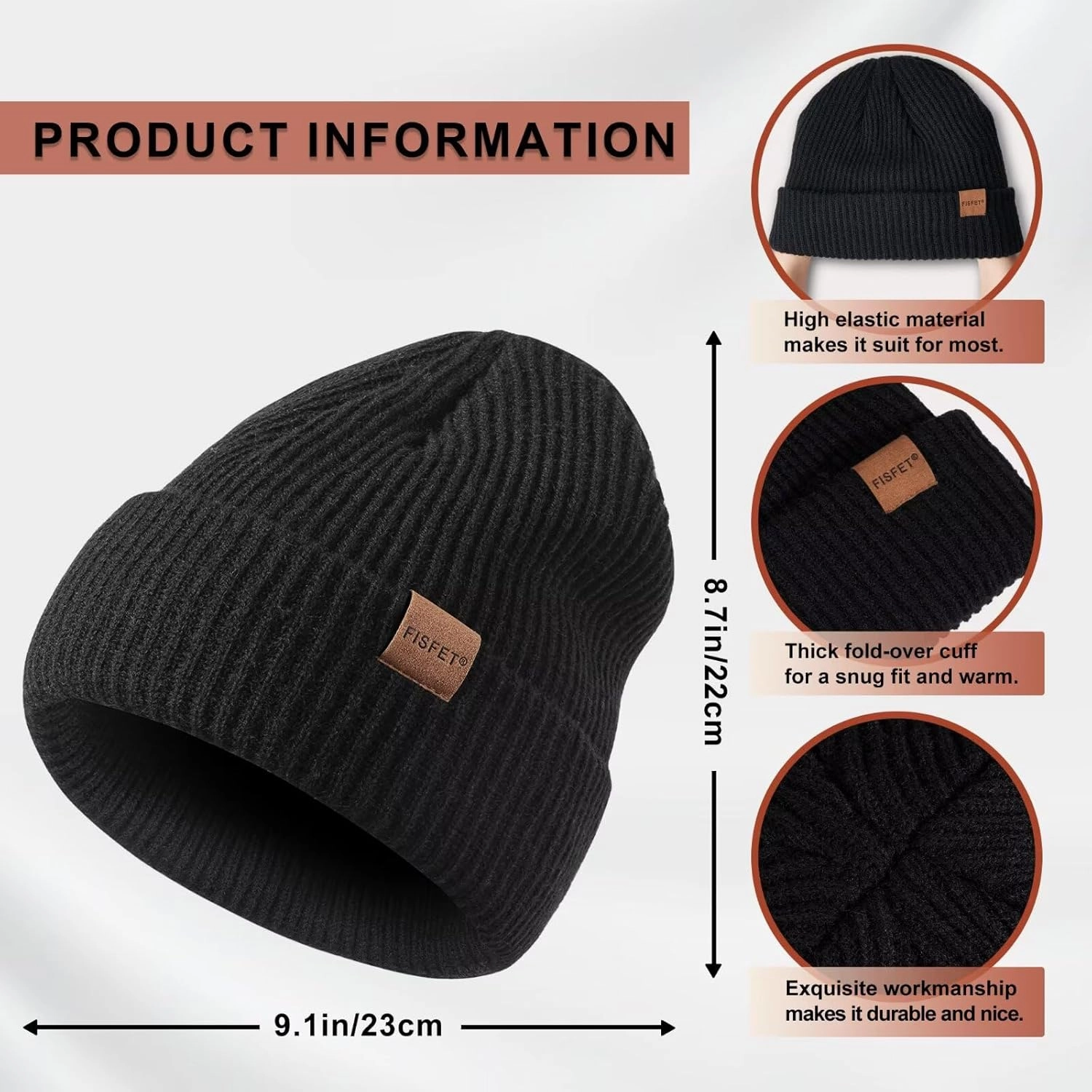 Winter Hat Gloves Scarf Set for Men Women, Mens Beanie Long Scarf Touchscreen Gloves for Cold Weather, 3 in 1 Warm Gift Set