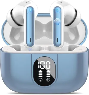 Wireless Earbuds 2024 Bluetooth 5.3 Headphones HiFi Stereo, 40H Playtime in-Ear Earbud, Bluetooth Earbuds with LED Power Display, IP7 Waterproof Wireless Earphones Sport Headset for Android iOS