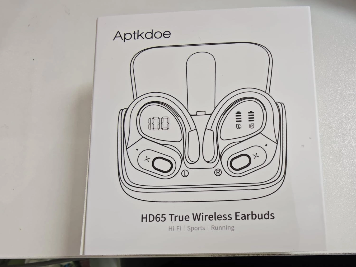Wireless Earbuds 75hrs Bluetooth 5.4 Headphone Sport, 2025 Bluetooth Earbuds Stereo Deep Bass Over Ear Bud with Earhooks, ENC Noise Cancelling Mic, IPX7 Waterproof Earphone, Dark Green