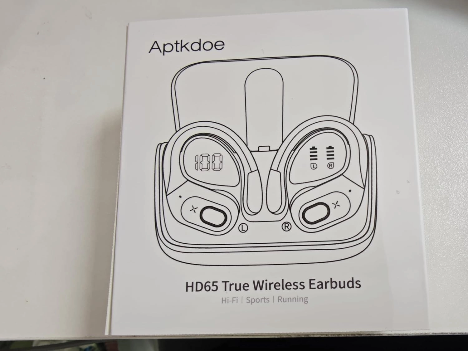 Wireless Earbuds 75hrs Bluetooth 5.4 Headphone Sport, 2025 Bluetooth Earbuds Stereo Deep Bass Over Ear Bud with Earhooks, ENC Noise Cancelling Mic, IPX7 Waterproof Earphone, Iron Gray