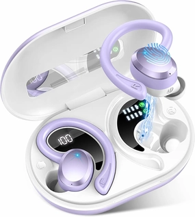 Wireless Earbuds Bluetooth 5.4 Headphones Sport, 2025 Bluetooth Earbuds with Earhooks, 48H Stereo Over Ear Buds, Earphone with 4 ENC Noise Canceling Mic, IP7 Waterproof Headset for Running/Gym/Workout