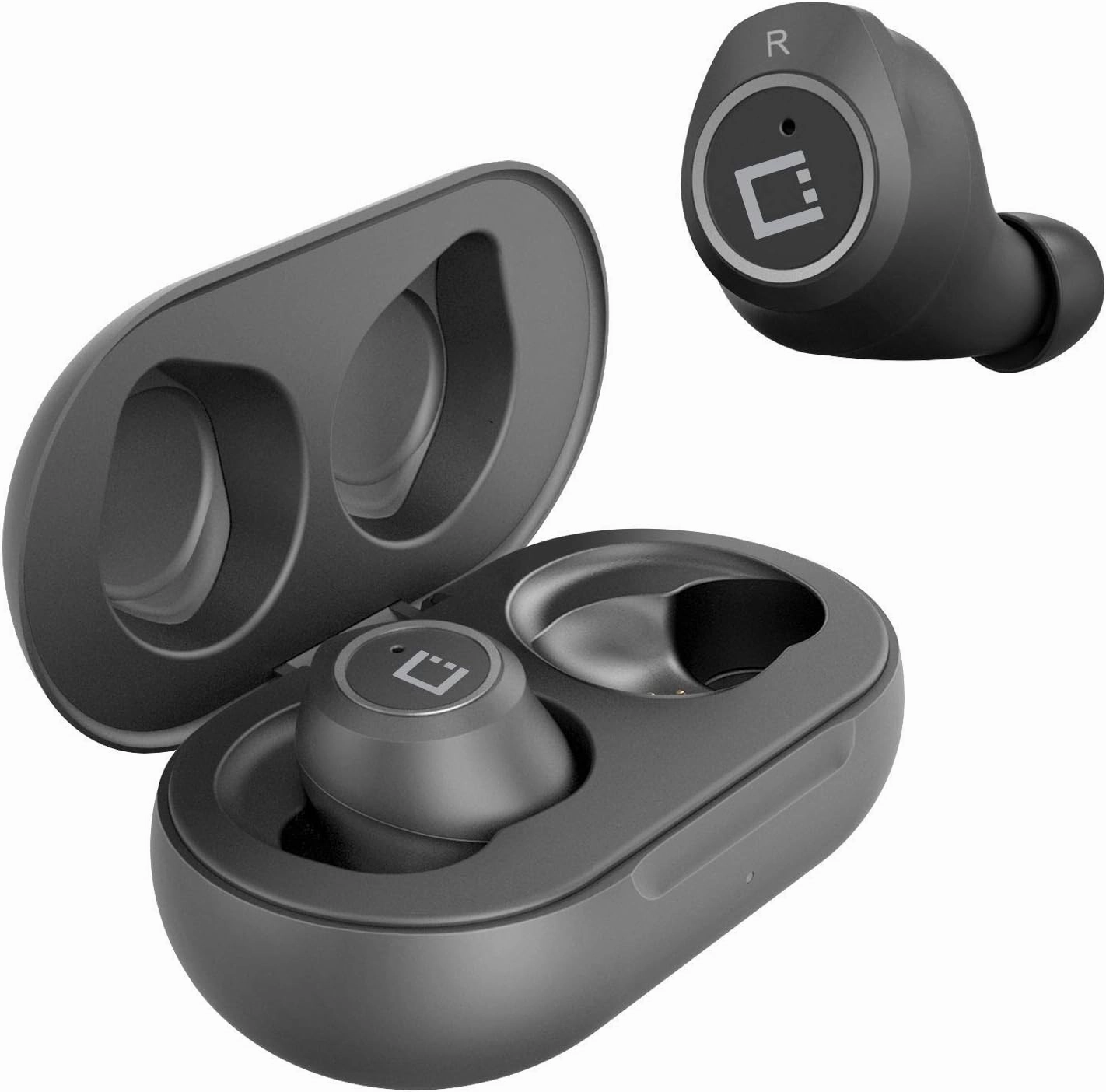 Wireless V5 Bluetooth Earbuds Compatible with HTC Desire Q with Charging case for in Ear Headphones. (V5.0 Black)
