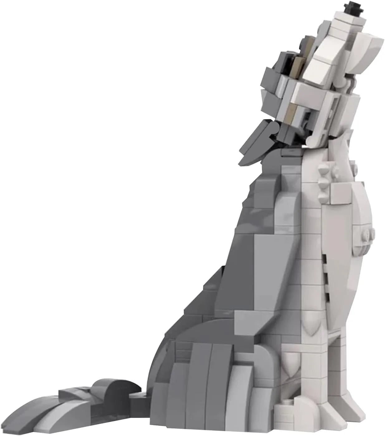 Wolf Building Blocks,Howling Wolf Decor Toy Suitable for Bedroom and Living Room Office,473 Pcs,Creative Ideals Wolf Gifts for Children and Adults