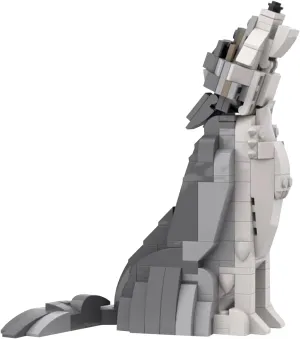 Wolf Building Blocks,Howling Wolf Decor Toy Suitable for Bedroom and Living Room Office,473 Pcs,Creative Ideals Wolf Gifts for Children and Adults