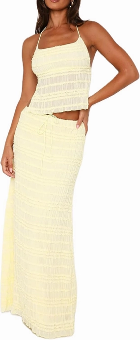 Women Y2k 2 Piece Maxi Skirt Set Sleeveless Ruffle Lace Crop Top Tiered Flowy Long Skirt Summer Beach Outfit