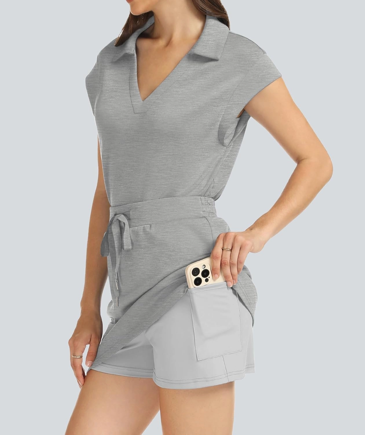 Womens Two Piece Skirt Sets Tennis Outfits Casual Cap Sleeve Lapel Shirt Summer Athletic Sport Short Skort Set