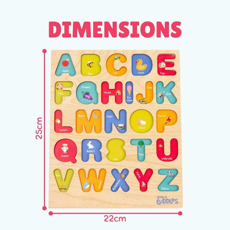 Wooden Alphabet Board for Kids (1-3 Years)