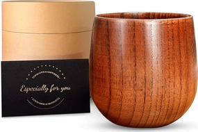 Wooden Bourbon Drinking Glass, Bourbon Gifts for Men - Wooden Old Fashioned Glasses Set Whiskey Tumbler | Birthday Whiskey Gifts for Men, Dad or Brother | Handcrafted Original Bourbon Tumbler