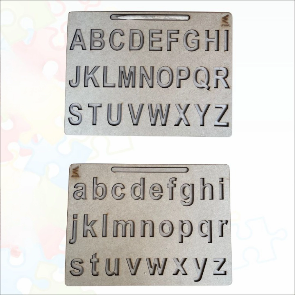 Wooden Dual Side Capital Alphabet and Small Alphabet Tracing board