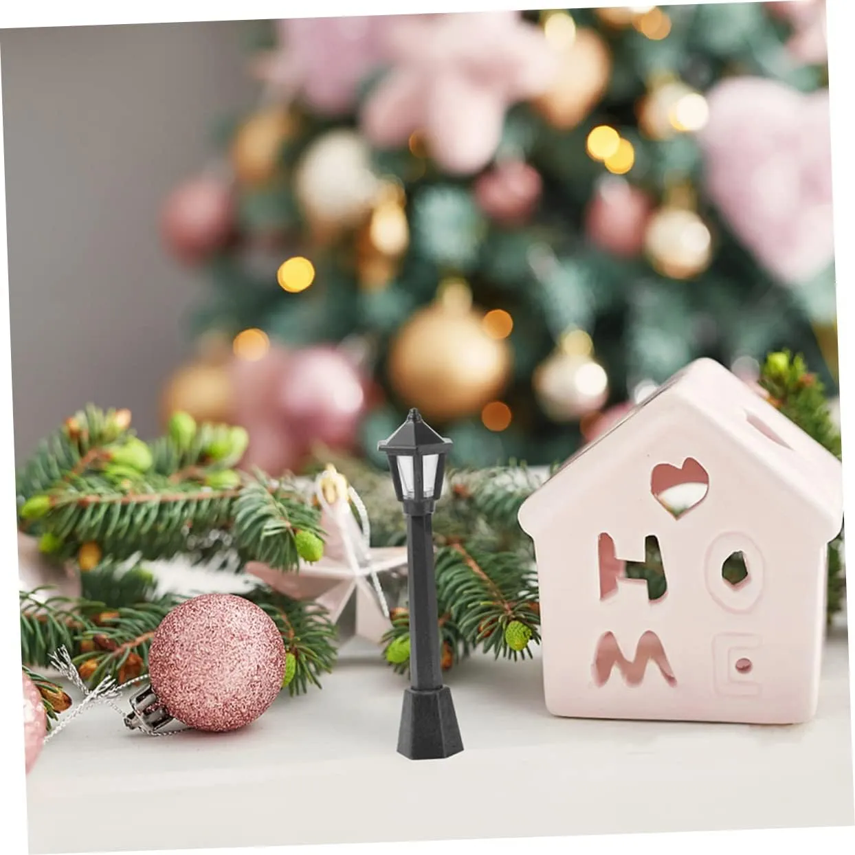 Yardwe 3sets Compact Plastic Miniature Street Light Model Playing House Light Lightweight and 12pcs*3