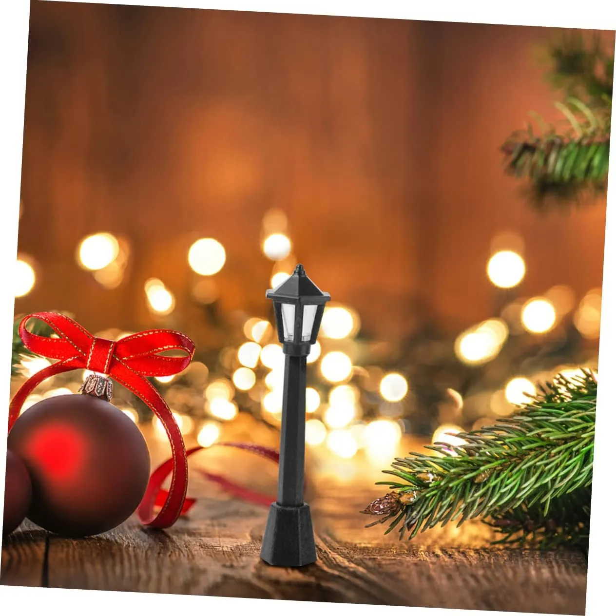 Yardwe 3sets Compact Plastic Miniature Street Light Model Playing House Light Lightweight and 12pcs*3