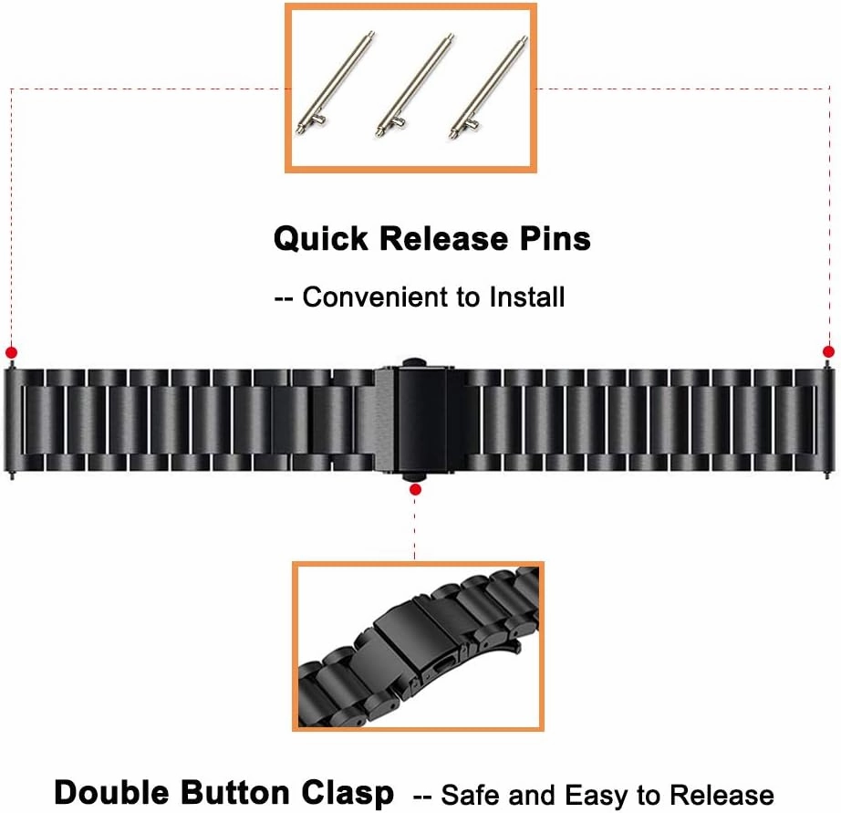 YEEJOK Vivoactive 5/3 Watch Bands Replacement, 20mm Nylon Watch Strap  Metal Watch Band Compatible for Garmin Venu/Garmin Vivoactive 3 Music/Forerunner 645/245 Smartwatch
