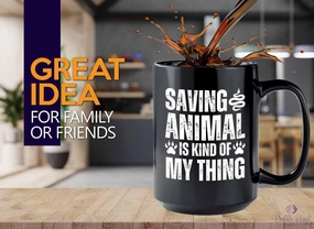 Zookeeper Coffee Mug 15oz Black - Kind Of My Thing - Zoologist Zoological Monkey Explorer Zoology Park Jungle Reptile Zoo Crew Worker