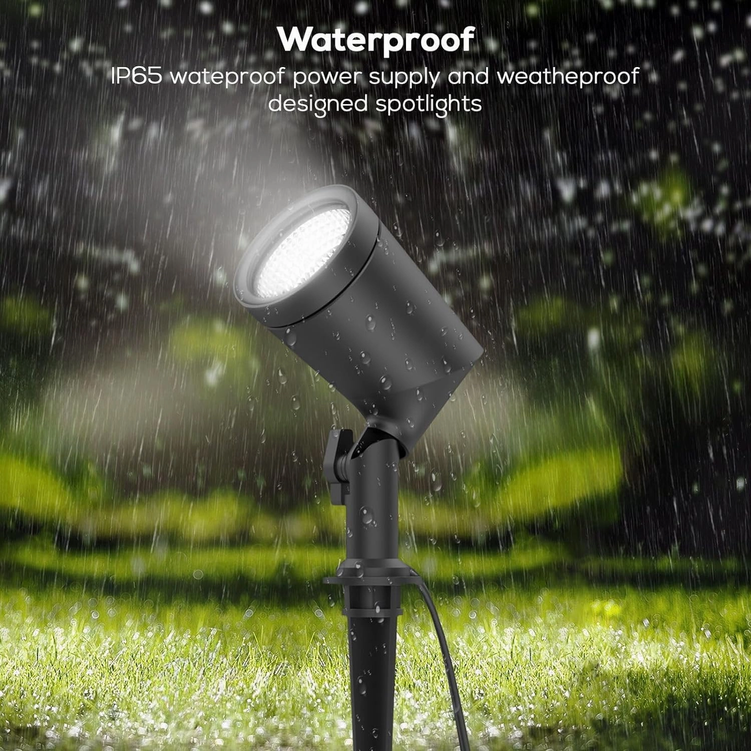 ZYAN 4 Pack 24W Smart Landscape Lights, Color Changing, Compatible with Alexa